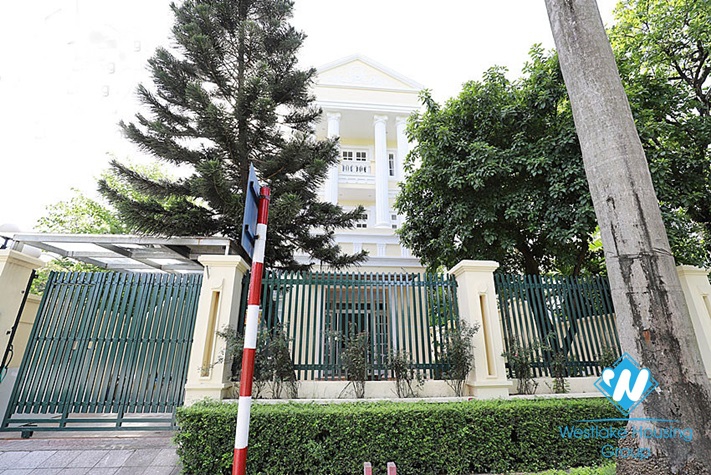 Large airy house for lease in Ciputra compound, Tay Ho, Hanoi- semi furnished.